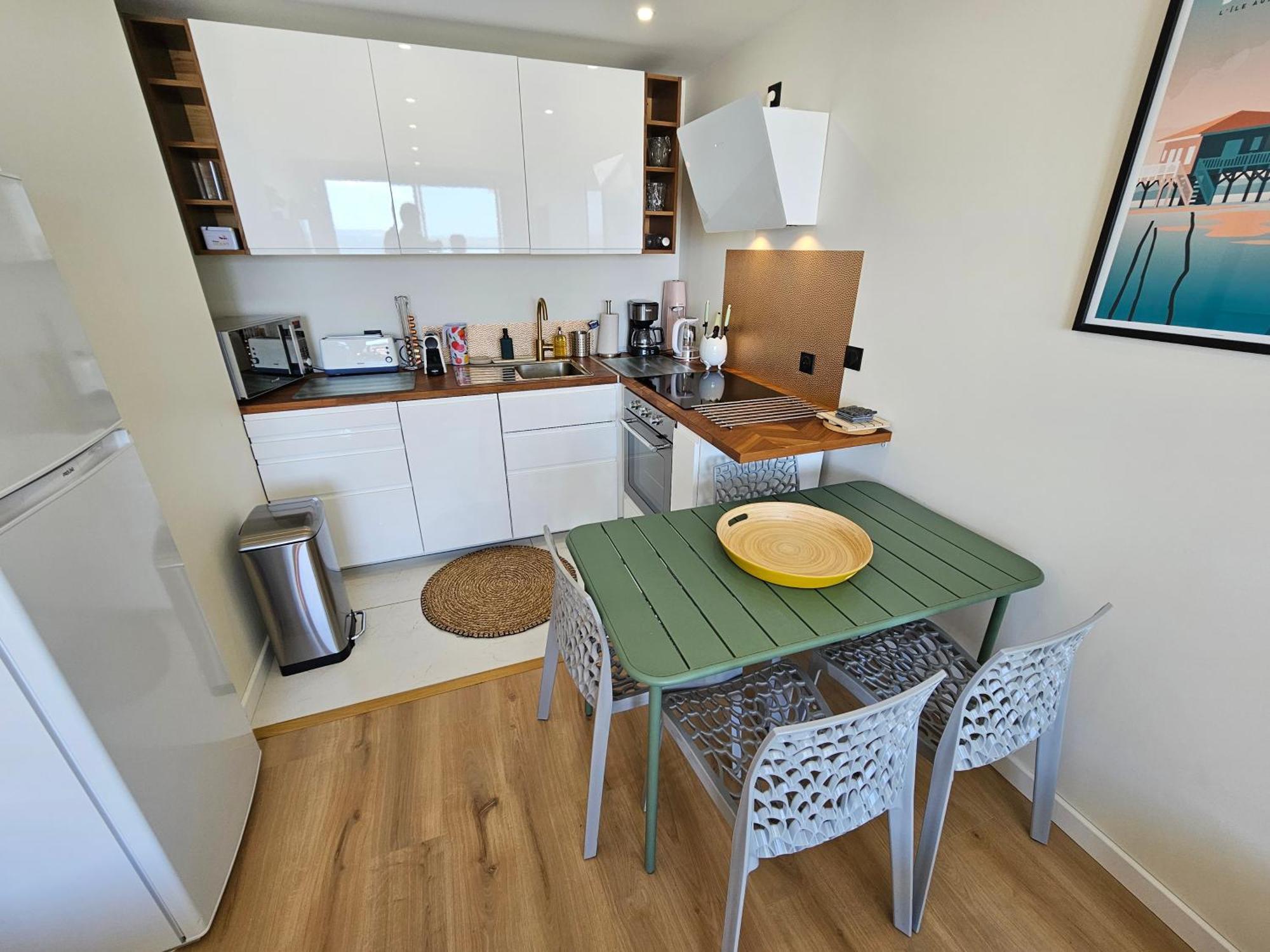 아르카숑 Vue Panoramique Sur Bassin,Piscine Et Terrasse 아파트 외부 사진
